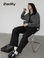 2025 Spring Minimalist Long Sleeve Button-Up Shirt. 4